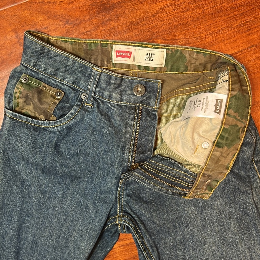 Levis 511 Slim Camo Cuff Hem